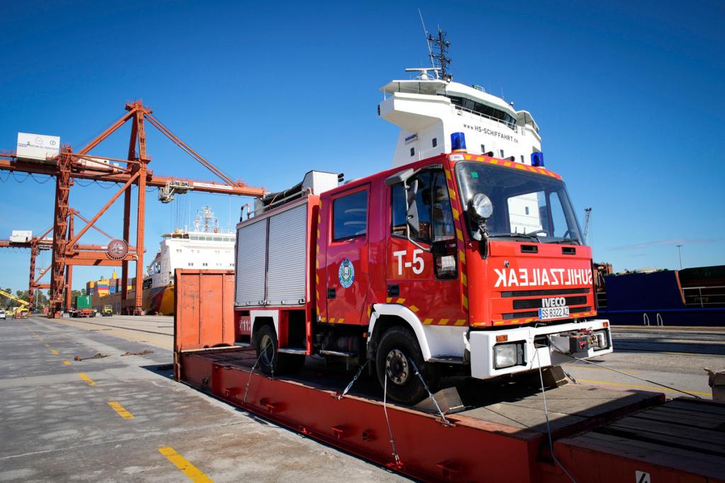 Camión de bomberos. Periodistas Solidarios