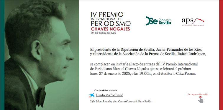 Invitación IV PRemio Chaves Nogales